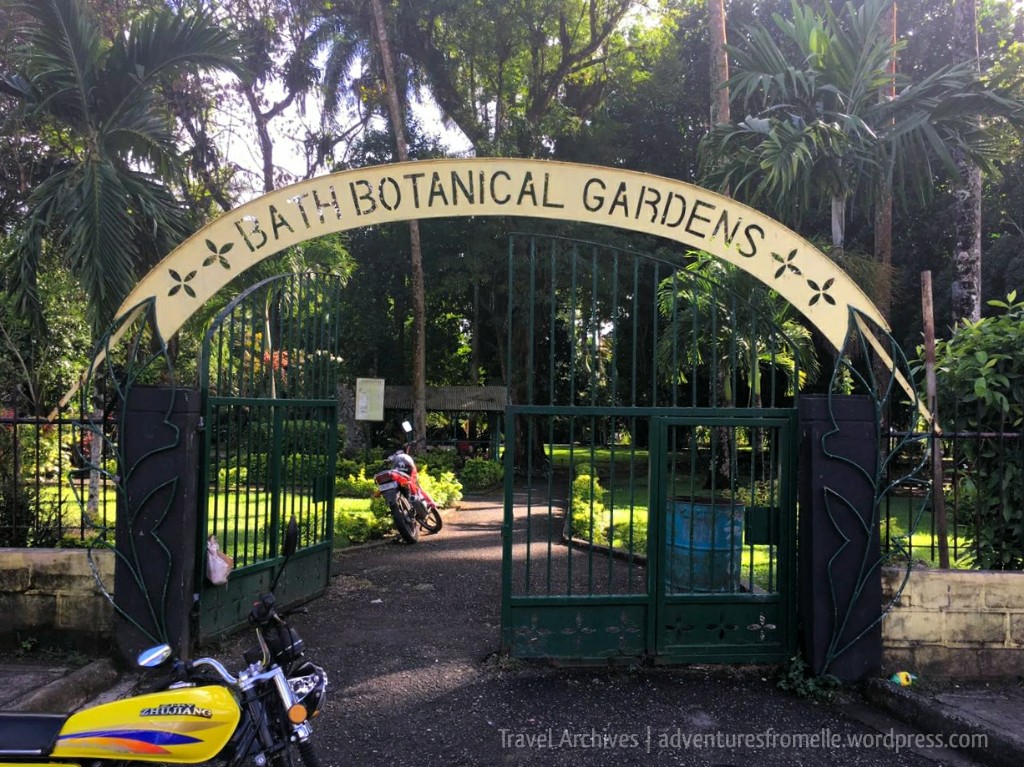 Bath Botanic Garden entrance on a St. Thomas heritage route