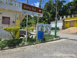 Stony Gut sign for a St. Thomas Jamaica heritage tour